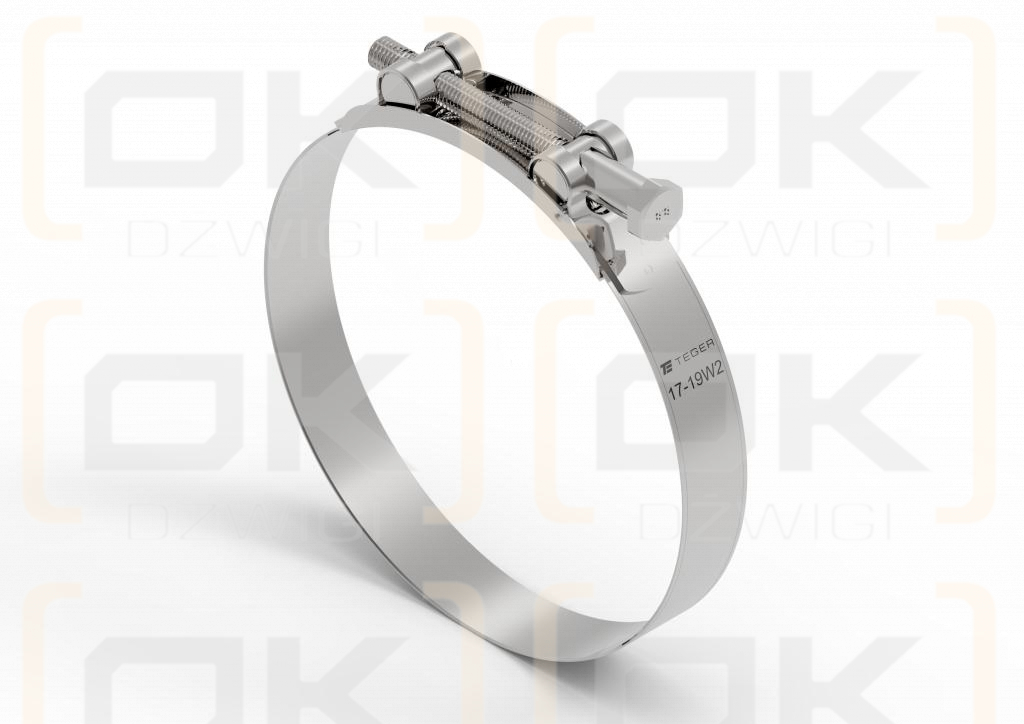 Opaska zaciskowa GBS 17-19 (obejma W2 - stal nierdzewna) szerkość 18mm TEGER ( sprzedawane po 10 )