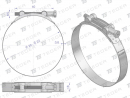 Opaska zaciskowa GBS 20-22 (obejma W2 - stal nierdzewna) szerkość 18mm TEGER ( sprzedawane po 10 )