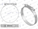 Opaska zaciskowa GBS 48-51 (obejma W2 - stal nierdzewna) szerkość 22mm TEGER ( sprzedawane po 10 )