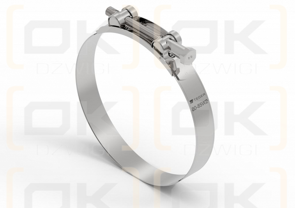 Opaska zaciskowa GBS 80-85 (obejma W2 - stal nierdzewna) szerkość 24mm TEGER ( sprzedawane po 5 )
