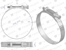 Opaska zaciskowa GBS 92-97 (obejma W2 - stal nierdzewna) szerkość 24mm TEGER ( sprzedawane po 5 )