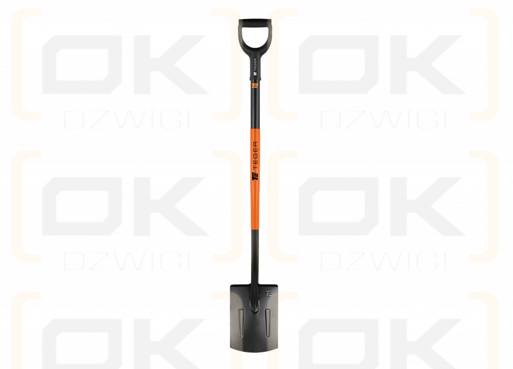 Szpadel prosty na metalowym trzonku, (dł. 1250 mm), Teger