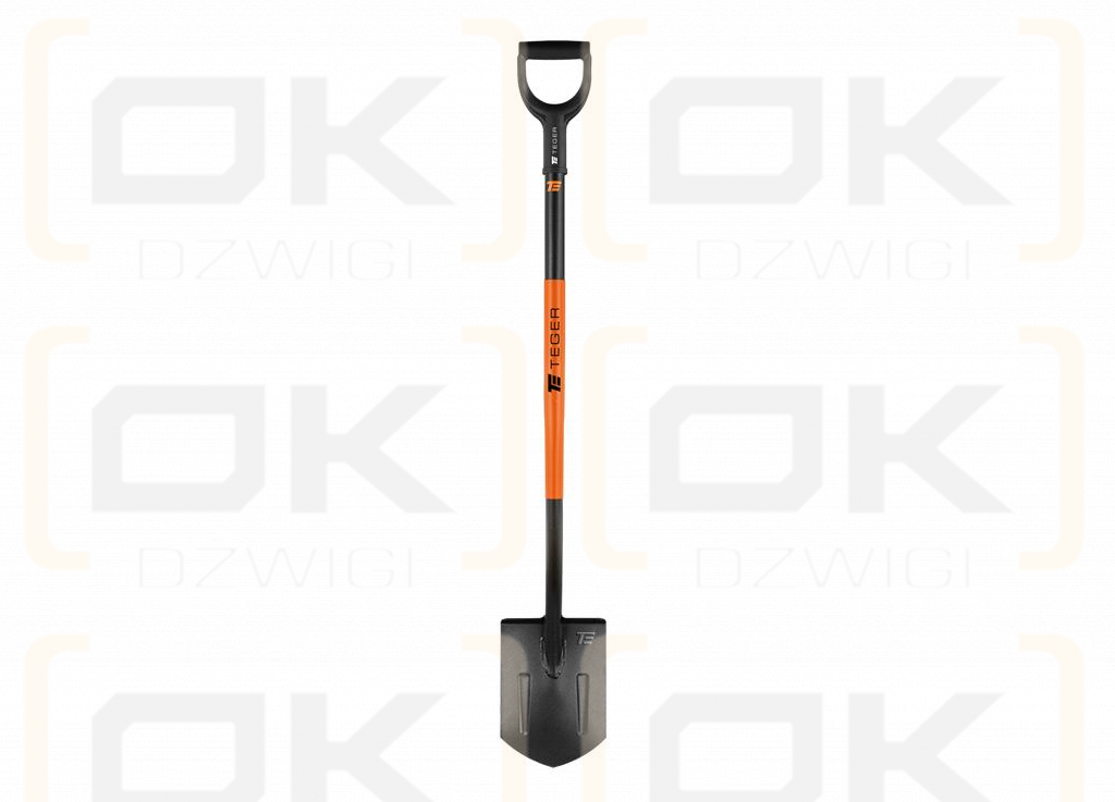 Szpadel szpiczasty na metalowym trzonku, (dł. 1250 mm), Teger