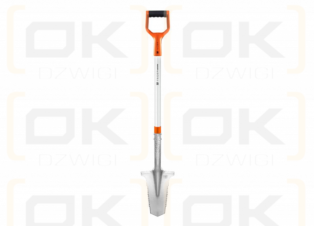 Pala dentada con mango de fibra de vidrio, (longitud 1150 mm) Extreme, Teger