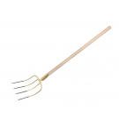 4-zinkige Universalgabel auf Holzstiel (Länge 1500 mm), geschmiedet, Teger