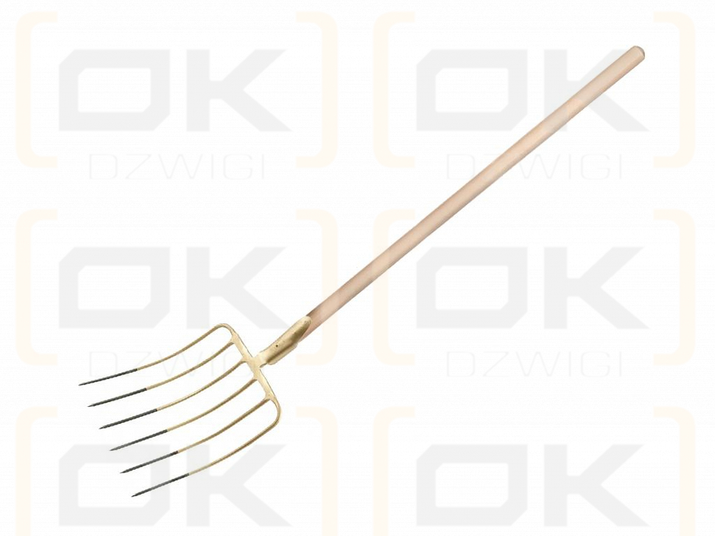 Horca agrícola de 6 dientes para ensilado/maíz, con mango de madera (longitud 1580 mm), forjada, Teger