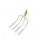 4-zinkige Gebrauchsgabel, ungerahmt, geschmiedet, Teger