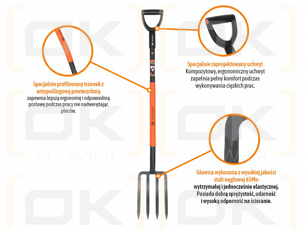 Horcas de jardín con mango de metal / TEGER