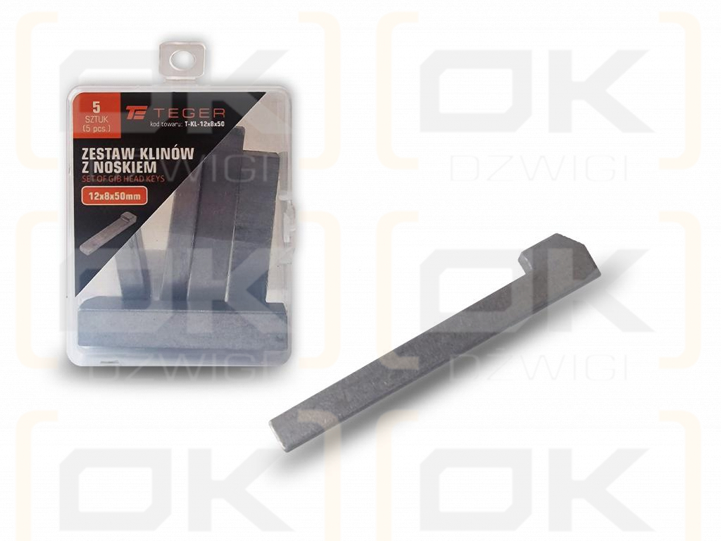 Keil mit Nase 10x8x50 TEGER, (im 5er-Set erhältlich)