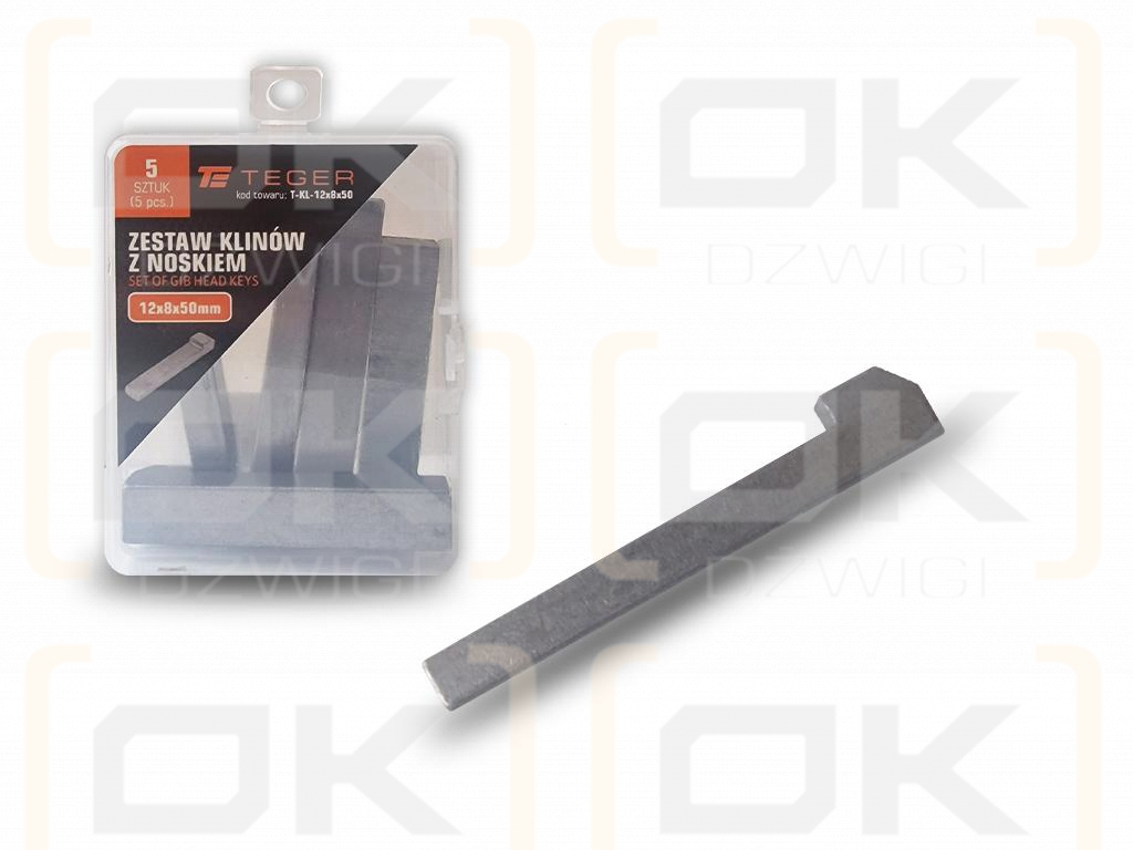 Keil mit Nase 12x8x50 TEGER, (im 5er-Set erhältlich)