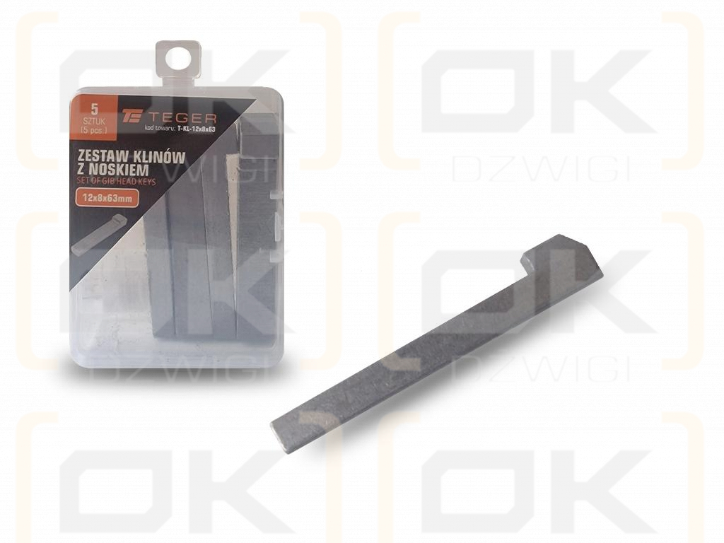 Keil mit Nase 12x8x63 TEGER, (im 5er-Set erhältlich)