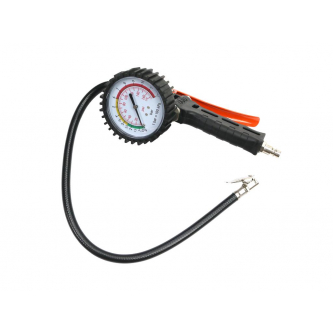 Pistolet do pompowania z manometrem i wężem 50cm Teger