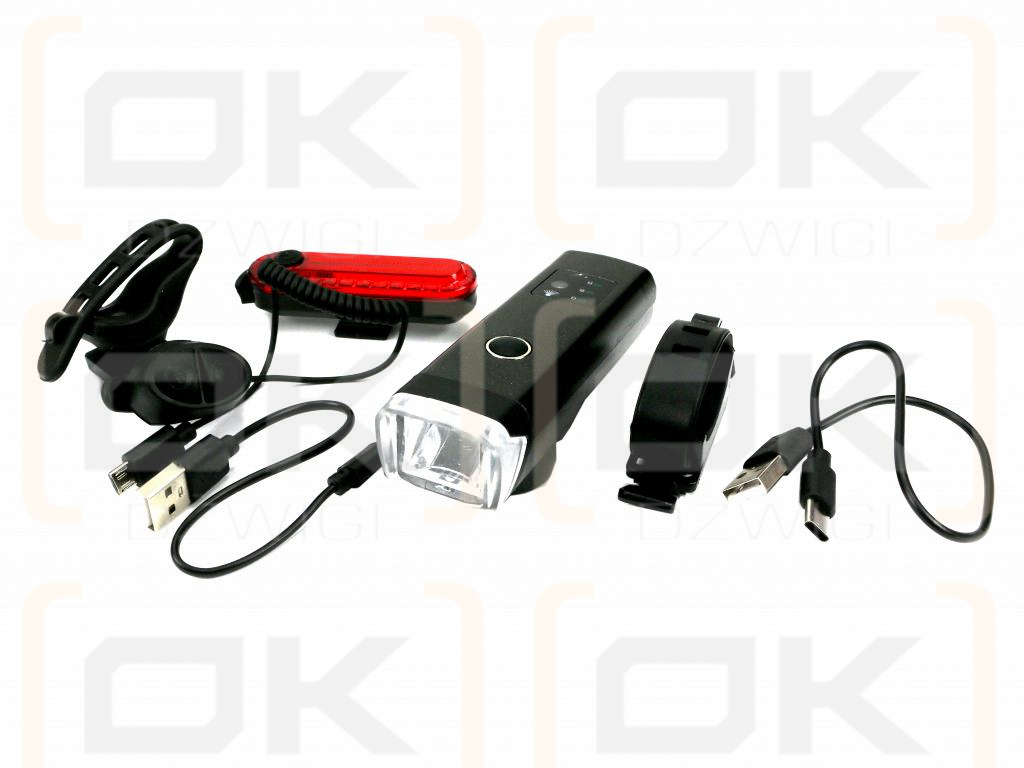 Juego de luces LED para bicicleta Teger, delanteras 2000 mAh y traseras 150 mAh, recargables por USB, con bocina