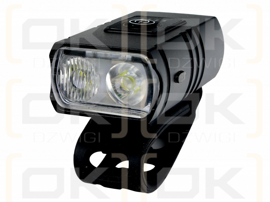 Lámpara delantera LED para bicicleta Teger de 315 lm y 1200 mAh con carga USB