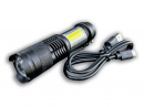 Latarka kompaktowa LED COB aluminiowa obudowa 200 lm z funkcją oświetlenia warsztatowego 500mAh USB Teger