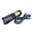 Latarka kompaktowa LED COB aluminiowa obudowa 200 lm z funkcją oświetlenia warsztatowego 500mAh USB Teger