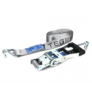 Pas transportowy 5T 4m komplet z napinaczem z gumową okładziną 230mm z atestem TEGER