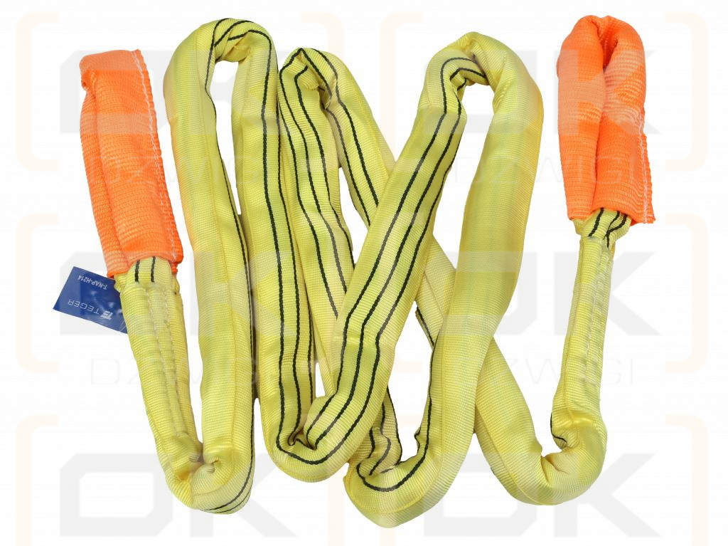 Буксировочный трос из синтетических волокон, тяговое усилие 21 тонна, длина 4 м, с сертификатом Teger.