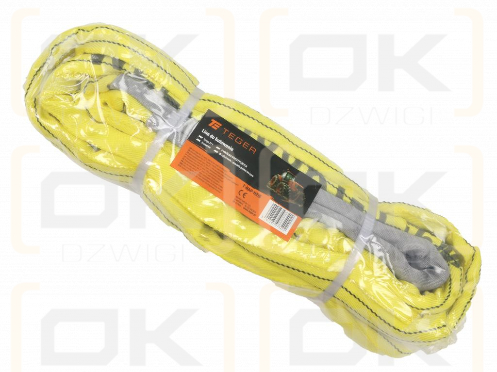 Lina holownicza z włókien synetycznych, uciąg 21T długość 6m z atestem, Teger