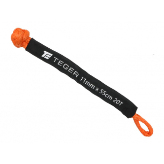 Grillete de fibra sintética, longitud 55 mm, tiro 20T, para cuerdas cinéticas y regulares, Teger