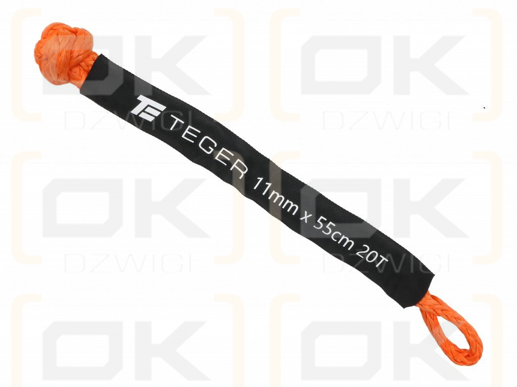 Szekla z włókien syntetycznych, długość 55mm uciąg 20T, do lin kinetycznych i zwykłych, Teger