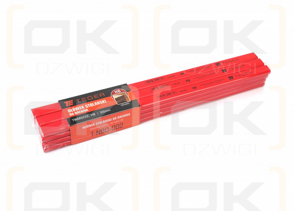 Ołówek stolarski - do drewna HB / 300mm / TEGER (sprzedawane po 12 szt)