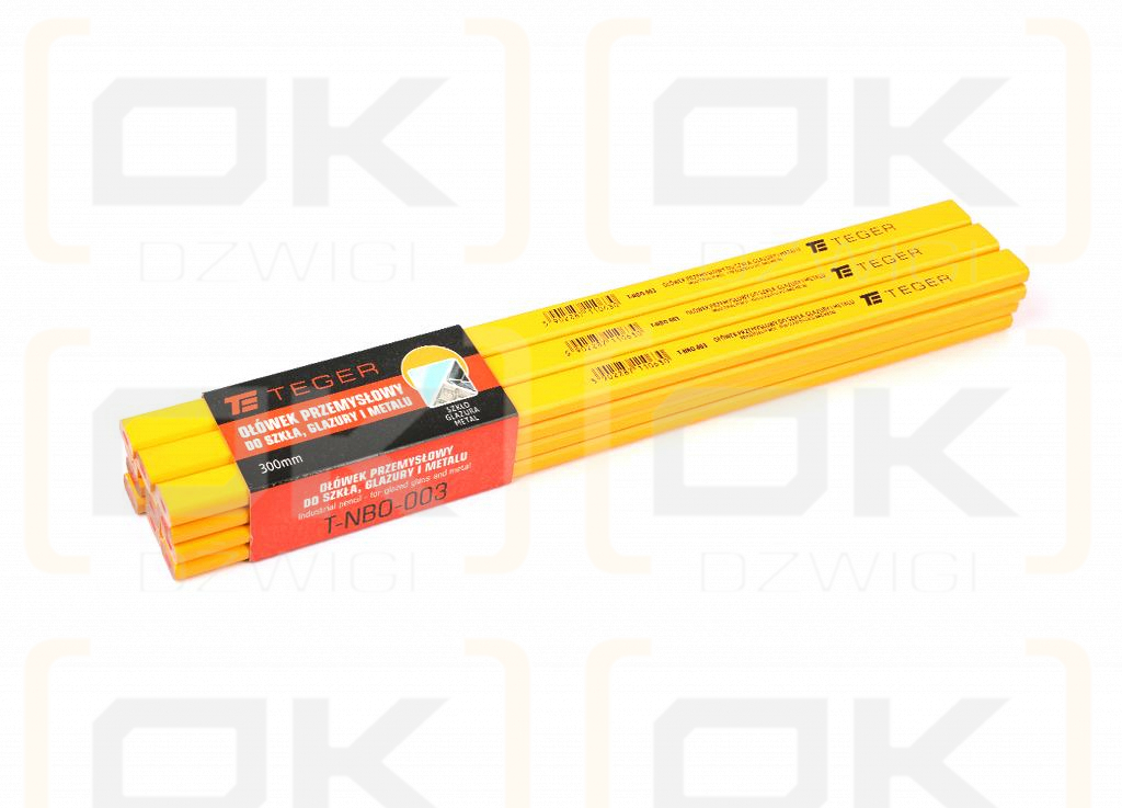 Ołówek przemysłowy - do szkła glazury i metalu / 300mm / TEGER (sprzedawane po 12 szt)