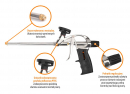 Pistolet do piany poliuretanowej - metalowy 8