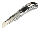 18mm snap-off knives in an aluminum housing in a display box, sold in packs of 24, Teger