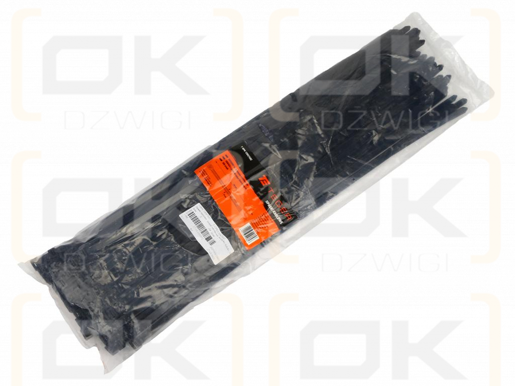 Cable ties, cable ties, tie clips, cable ties, 12.0 x 750mm 100 pcs in a bag black UV resistant, in electrical engineering, electronics, construction and mechanics, Teger
