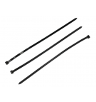 Bridas, bridas, clips para bridas, bridas para cables, 7,5 x 400 mm, 100 unidades en bolsa, color negro, resistentes a los rayos UV, Teger
