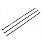 Bridas, bridas, clips para bridas, bridas para cables, 9,0 x 550 mm, 100 unidades en bolsa, color negro, resistentes a los rayos UV, en ingeniería eléctrica, electrónica, construcción y mecánica, Teger