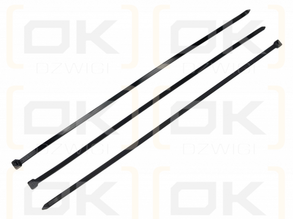 Opaski kablowe, opaski zaciskowe, tyrytytki, trytytki, 9.0 x 550mm 100 szt w worku czarne odporne na UV, w elektrotechnice, elektronice, budownictwie i mechanice, Teger