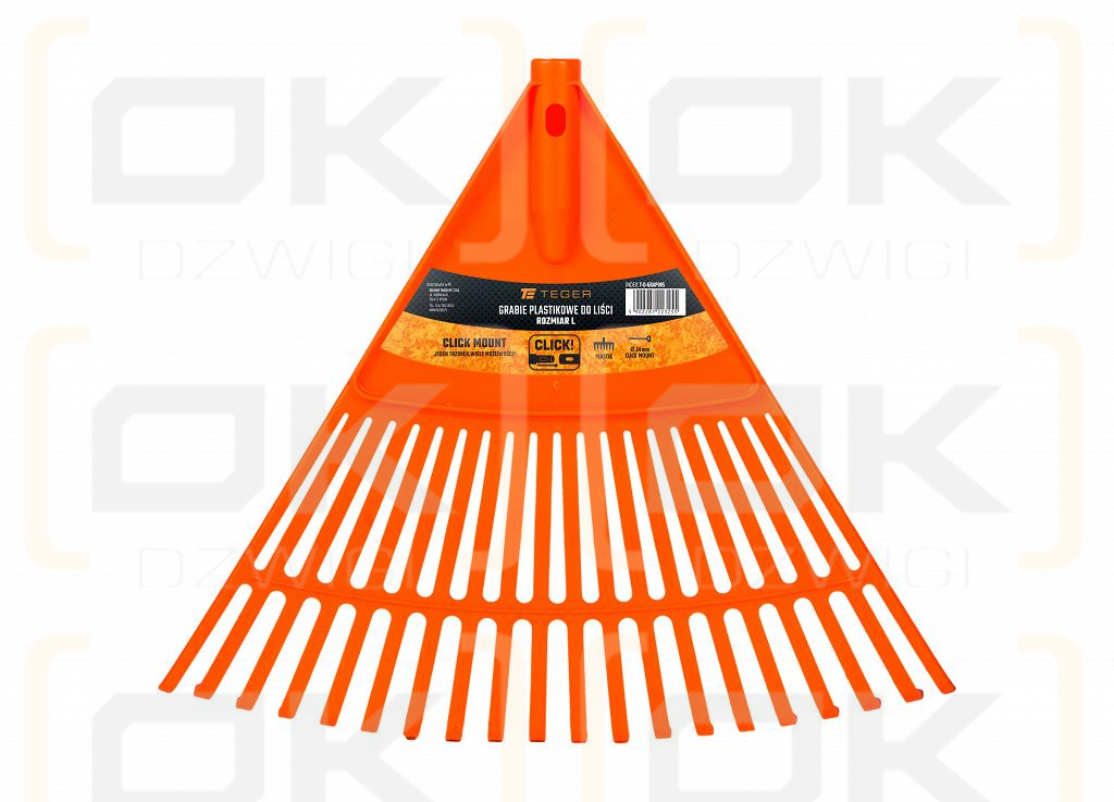 Grabie plastikowe do liści rozmiar L (mocowanie CLICK) / TEGER