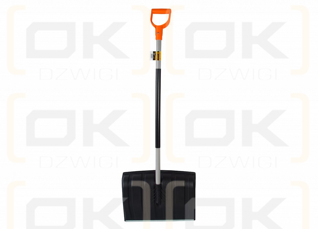 Łopata do śniegu na metalowym trzonku - czarna  / TEGER  (pakowane po 15 szt)