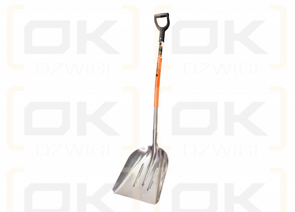 Łopata aluminiowa gospodarcza - uniwersalna - szeroka, (368/483/1380mmm), Teger