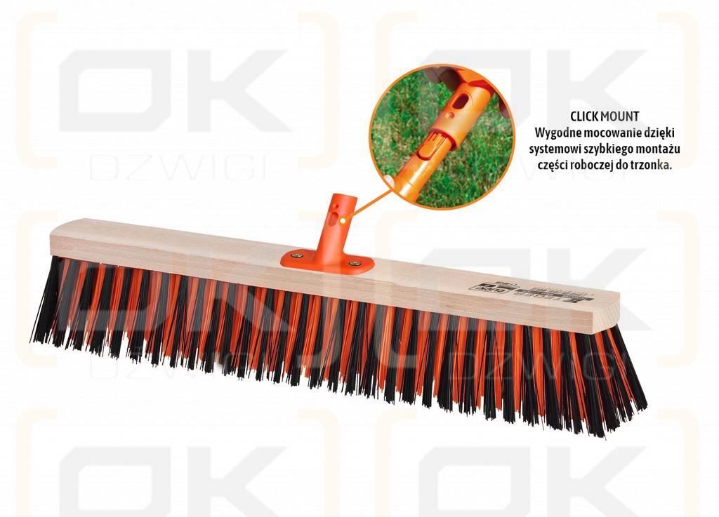Szczotka do prac porządkowych PREMIUM - ulicówka 55x500 mm (mocowanie Click) / TEGER