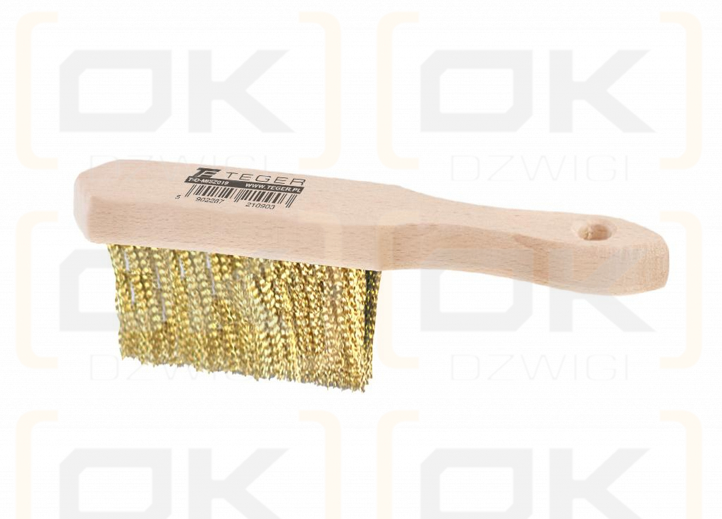 Szczotka druciana do szczelin PREMIUM - drut mosiądzowany / 3 rzędowa / TEGER