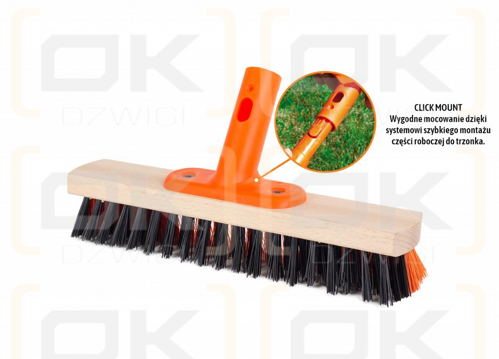 Szczotka do prac budowlanych PREMIUM - szober 55x300 mm (mocowanie Click) / TEGER