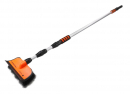 Cepillo telescópico - flow con escobilla de goma PROFESIONAL - LARGO (longitud 180-400cm) / cerdas suaves de PVC / TEGER 