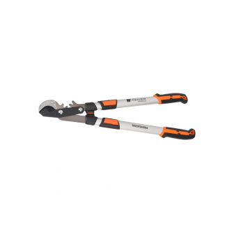 PROFESSIONAL Amboss-Gartenschere - Zweihand-Teleskop, Aluminium, Teger
