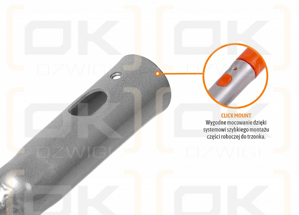 Motyczka metalowa - haczko-pazurki 3 zębne do usuwania chwastów i aeracji gleby (mocowanie CLICK) / TEGER