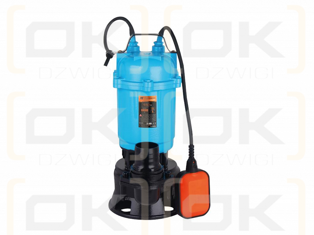 Tauchpumpe für Schmutzwasser und Abwasser 550W, (Schwimmerschalter), TEGER
