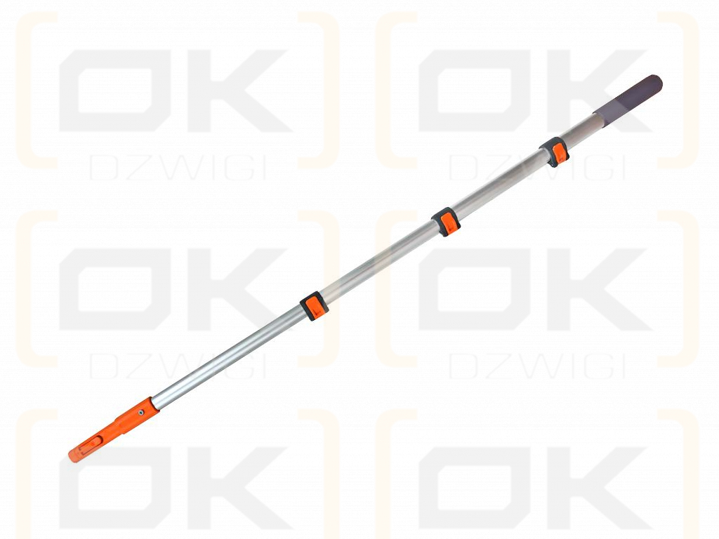 Mango de aluminio - telescópico, 120 cm (montaje CLICK), Teger
