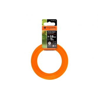 Żyłka tnąca do podkaszarek / Okrągła / 3.0 mm / 15 m / TEGER