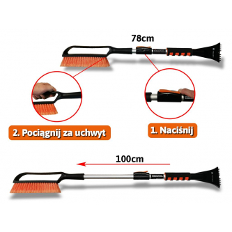 TEGER Teleskop-Eiskratzer 78-100 cm