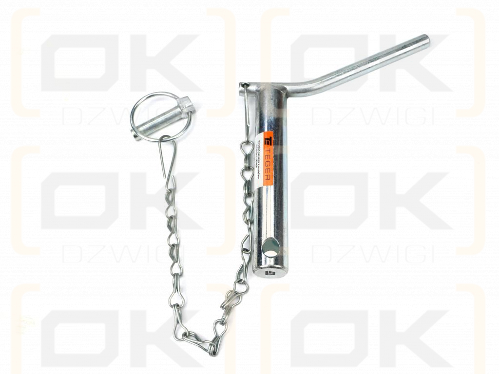 Sworzeń zaczepu z wygiętym uchwytem 19x175 TEGER