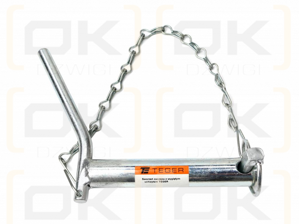 Sworzeń zaczepu z wygiętym uchwytem 28x175 TEGER