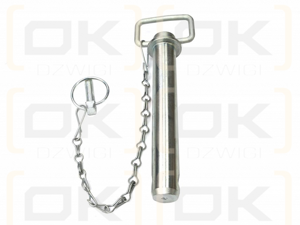 Sworzeń zaczepu z zawleczką i łańcuchem 19x103x140 TEGER