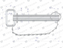 Sworzeń zaczepu z zawleczką i łańcuchem 30x183x221 TEGER